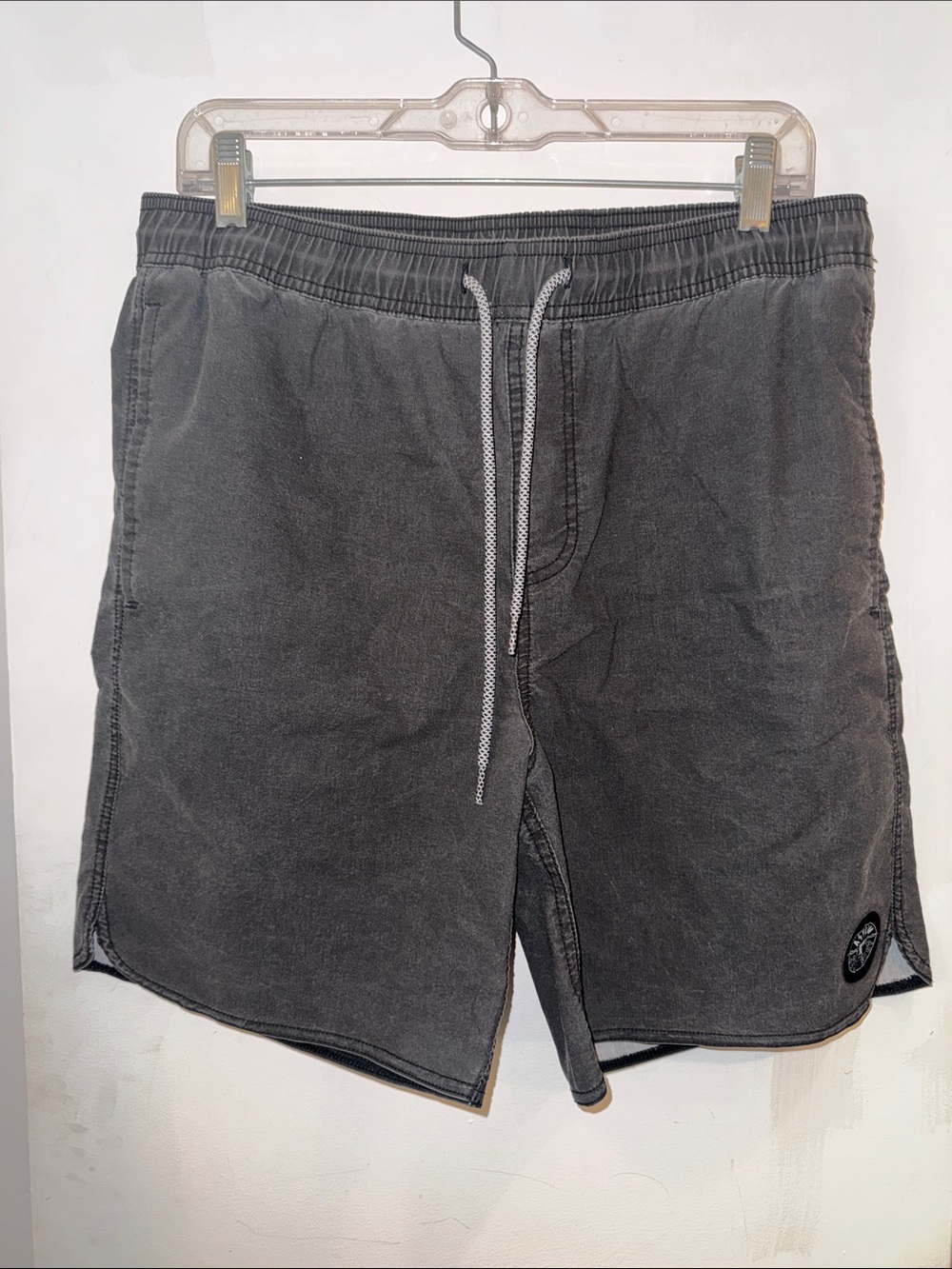 Men's Charcoal Drawstring Surf Shorts